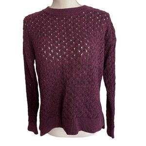 Loft
Maroon Knit High-Low Sweater Size M